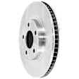 Front, Driver or Passenger Side Brake Disc, Plain Surface, Vented, 5 Lugs, 11.92 in. Disc Diameter, Heavy Duty Brakes, JA9