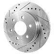 1988-1999 Chevrolet K1500 - Front, Driver or Passenger Side Brake Disc, Natural Finish, Cross-drilled and Slotted, Vented, 6 Lugs, 295 mm