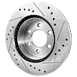 1988-1999 Chevrolet K1500 - Front, Driver or Passenger Side Brake Disc, Natural Finish, Cross-drilled and Slotted, Vented, 6 Lugs, 295 mm