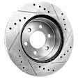 1988-1999 Chevrolet K1500 - Front, Driver or Passenger Side Brake Disc, Natural Finish, Cross-drilled and Slotted, Vented, 6 Lugs, 295 mm