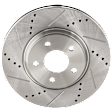 2004-2012 Chevrolet Malibu - Front, Driver or Passenger Side Brake Disc, Cross-drilled and Slotted, Vented, Pro-Line Series