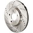 2004-2012 Chevrolet Malibu - Front, Driver or Passenger Side Brake Disc, Cross-drilled and Slotted, Vented, Pro-Line Series