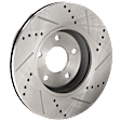 2004-2012 Chevrolet Malibu - Front, Driver or Passenger Side Brake Disc, Cross-drilled and Slotted, Vented, Pro-Line Series