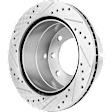 2011-2019 Chevrolet Silverado 3500 HD - Rear, Driver or Passenger Side Brake Disc, Cross-drilled and Slotted, Vented, 8 Lugs, Dual Rear Wheel, Pro-Line Series