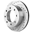 2007-2010 Chevrolet Silverado 3500 HD - Rear, Driver or Passenger Side Brake Disc, Cross-drilled and Slotted, Vented