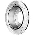 2007-2010 Chevrolet Silverado 3500 HD - Rear, Driver or Passenger Side Brake Disc, Cross-drilled and Slotted, Vented
