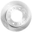 Front, Driver or Passenger Side Brake Disc, Natural Finish, Plain Surface, Vented, 8 Lugs, 324.61 mm
