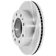 Front, Driver or Passenger Side Brake Disc, Natural Finish, Plain Surface, Vented, 8 Lugs, 324.61 mm