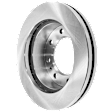 Front, Driver or Passenger Side Brake Disc, Natural Finish, Plain Surface, Vented, 8 Lugs, 324.61 mm