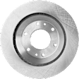 Front, Driver or Passenger Side Brake Disc, Plain Surface, Vented