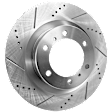 2011-2020 Dodge Durango - Front, Driver or Passenger Side Brake Disc, Cross-Drilled and Slotted, Solid, 5 Lugs, With 330mm Front Rotors