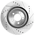 2016 Chrysler 300 - Front, Driver or Passenger Side Brake Disc, Natural Finish, Cross-drilled and Slotted, Vented, 5 Lugs, 320.04 mm, RWD,  Single Piston Front Caliper, Solid Rear Disc, Except Police Package, 3.6L 6Cyl