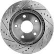 Front, Driver or Passenger Side Brake Disc, Cross-drilled and Slotted, Vented, 5 Lugs, 335.79 mm