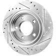 Rear, Driver or Passenger Side Brake Disc, Cross-drilled and Slotted, Solid, 5 Lugs, 305mm Rear Disc, Pro-Line Series