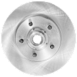 Front, Driver or Passenger Side Brake Disc, Natural Finish, Plain Surface, Vented, 5 Lugs, 325.88 mm