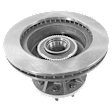 Front, Driver or Passenger Side Brake Disc, Natural Finish, Plain Surface, Vented, 8 Lugs, 330.96 mm