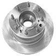 Front, Driver or Passenger Side Brake Disc, Natural Finish, Plain Surface, Vented, 8 Lugs, 330.96 mm