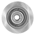 Front, Driver or Passenger Side Brake Disc, Natural Finish, Plain Surface, Vented, 8 Lugs, 330.96 mm