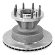 Front, Driver or Passenger Side Brake Disc, Natural Finish, Plain Surface, Vented, 8 Lugs, 330.96 mm