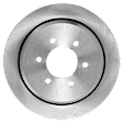 Rear, Driver or Passenger Side Brake Disc, Natural Finish, Plain Surface, Vented, 6 Lugs, 341.88 mm