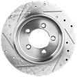 2002-2010 Ford Explorer - Rear, Driver or Passenger Side Brake Disc, Cross-drilled and Slotted, Solid, 5 Lugs, 301 mm