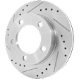 1996 Ford Bronco - Front, Driver or Passenger Side Brake Disc, Natural Finish, Cross-drilled and Slotted, Vented, 5 Lugs, 297.43 mm, Disc Only, 5.8L 8Cyl