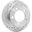 1996 Ford Bronco - Front, Driver or Passenger Side Brake Disc, Natural Finish, Cross-drilled and Slotted, Vented, 5 Lugs, 297.43 mm, Disc Only, 5.8L 8Cyl