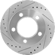 1996 Ford Bronco - Front, Driver or Passenger Side Brake Disc, Natural Finish, Cross-drilled and Slotted, Vented, 5 Lugs, 297.43 mm, Disc Only, 5.8L 8Cyl