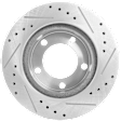 1996 Ford Bronco - Front, Driver or Passenger Side Brake Disc, Natural Finish, Cross-drilled and Slotted, Vented, 5 Lugs, 297.43 mm, Disc Only, 5.8L 8Cyl