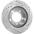 1996 Ford Bronco - Front, Driver or Passenger Side Brake Disc, Natural Finish, Cross-drilled and Slotted, Vented, 5 Lugs, 297.43 mm, Disc Only, 5.8L 8Cyl