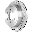 2009 Ford F-150 - Rear, Driver or Passenger Side Brake Disc, Natural Finish, Cross-drilled and Slotted, Vented, 6 Lugs, 347.98 mm, 5.4L 8Cyl