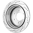2009 Ford F-150 - Rear, Driver or Passenger Side Brake Disc, Natural Finish, Cross-drilled and Slotted, Vented, 6 Lugs, 347.98 mm, 5.4L 8Cyl