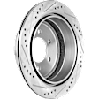 2009 Ford F-150 - Rear, Driver or Passenger Side Brake Disc, Natural Finish, Cross-drilled and Slotted, Vented, 6 Lugs, 347.98 mm, 5.4L 8Cyl