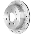 2004-2011 Ford F-150 - Rear, Driver or Passenger Side Brake Disc, Natural Finish, Cross-drilled and Slotted, Vented, 7 Lugs, 348 mm