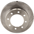 Rear, Driver or Passenger Side Brake Disc, Plain Surface, Vented, 8 Lugs, Pro-Line Series