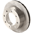 Rear, Driver or Passenger Side Brake Disc, Plain Surface, Vented, 8 Lugs, Pro-Line Series