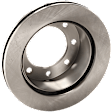 Rear, Driver or Passenger Side Brake Disc, Plain Surface, Vented, 8 Lugs, Pro-Line Series