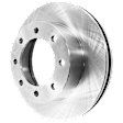 Front, Driver or Passenger Side Brake Disc, Natural Finish, Plain Surface, Vented, 8 Lugs, 346.96 mm, 4WD