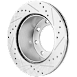 Rear, Driver or Passenger Side Brake Disc, Cross-drilled and Slotted, Vented, Pro-Line Series