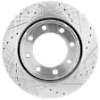 Rear, Driver or Passenger Side Brake Disc, Cross-drilled and Slotted, Vented, Pro-Line Series