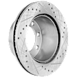 Rear, Driver or Passenger Side Brake Disc, Cross-drilled and Slotted, Vented, Pro-Line Series