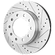 2016 Ford F-550 Super Duty - Front, Driver or Passenger Side Brake Disc, Cross-drilled and Slotted, Vented, 10 Lugs, 369 mm, 6.8L 10Cyl