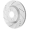 2011-2019 Ford Flex - Front, Driver or Passenger Side Brake Disc, Cross-drilled and Slotted, Vented, 5 Lugs, Pro-Line Series