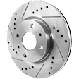 2009 Ford Focus - Front, Driver or Passenger Side Brake Disc, Natural Finish, Cross-drilled and Slotted, Vented, 4 Lugs, 275.34 mm, 2.0L 4Cyl