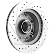 1995-1999 Ford F-250 - Front, Driver or Passenger Side Brake Disc, Cross-drilled and Slotted, Vented, Pro-Line Series