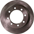 Front, Driver or Passenger Side Brake Disc, Plain Surface, Vented, 8 Lugs, 12.96 In., 4WD, Pro-Line Series