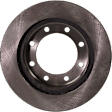 Front, Driver or Passenger Side Brake Disc, Plain Surface, Vented, 8 Lugs, 12.96 In., 4WD, Pro-Line Series