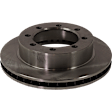 Front, Driver or Passenger Side Brake Disc, Plain Surface, Vented, 8 Lugs, 12.96 In., 4WD, Pro-Line Series