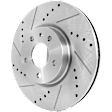 2013-2020 Ford Fusion - Front, Driver or Passenger Side Brake Disc, Natural Finish, Cross-drilled and Slotted, Vented, 5 Lugs, 300 mm