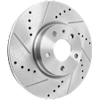 2013-2020 Ford Fusion - Front, Driver or Passenger Side Brake Disc, Natural Finish, Cross-drilled and Slotted, Vented, 5 Lugs, 300 mm